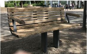 Figur visar parkbänken Sakura